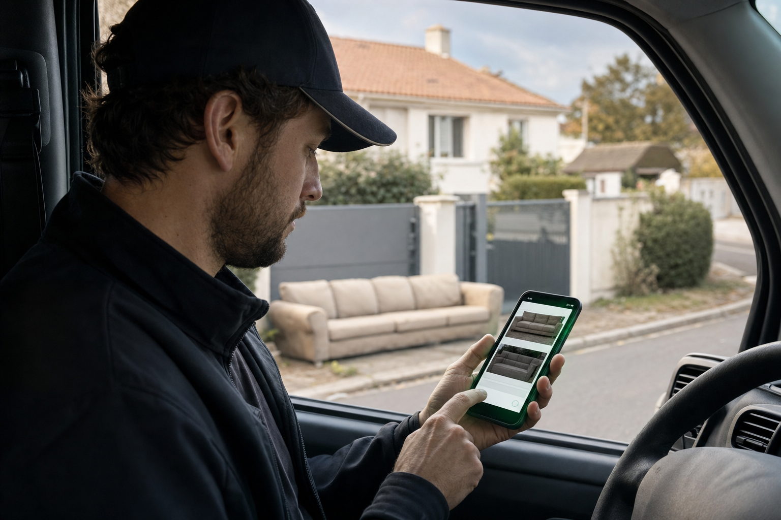 Collecteur consultant les photos d'une mission et proposant son tarif