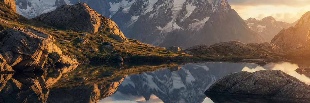 Alpes et lac en Auvergne-Rhône-Alpes