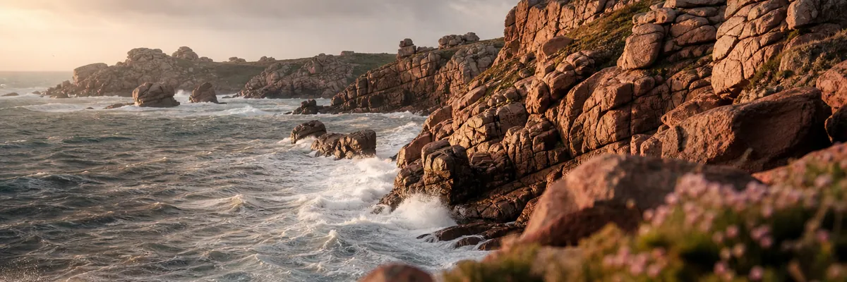 Côte bretonne et falaises de granit