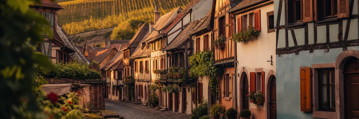 Maisons alsaciennes en Grand Est